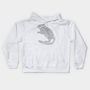 Cute sunflower filled gerbil (black outline) Kids Hoodie